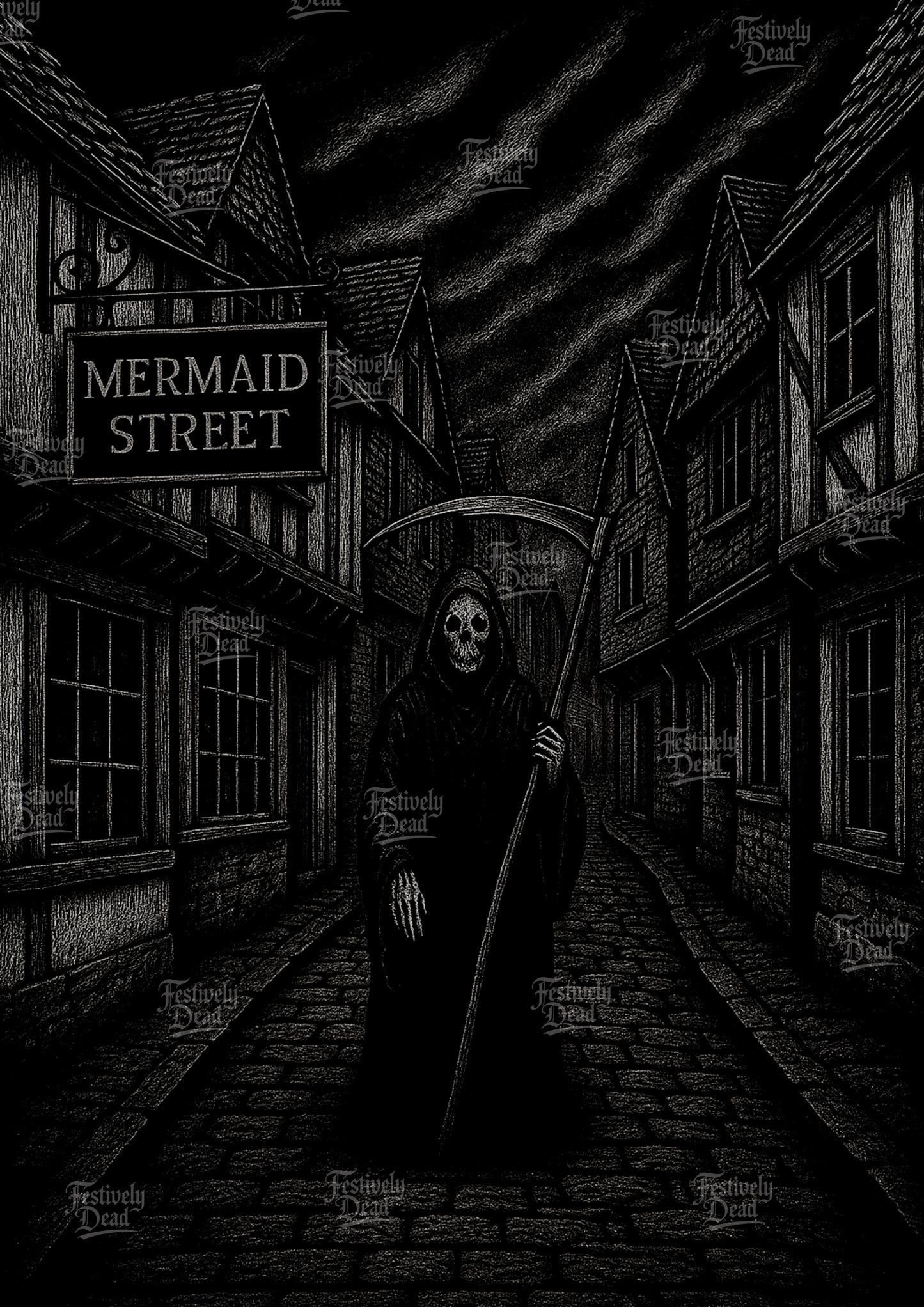 Death’s Summer Holiday Art Print - Mermaid Street, Kent