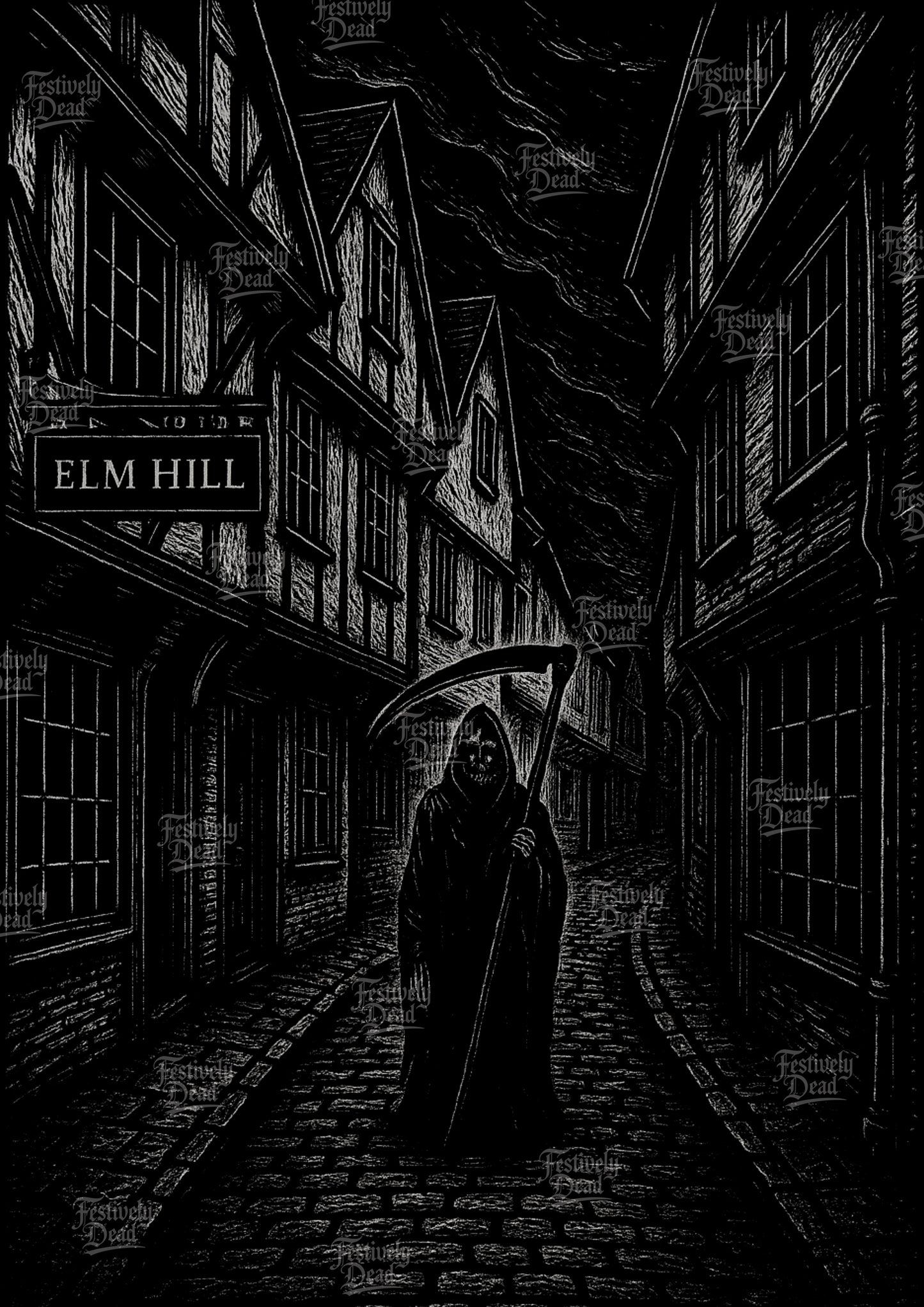 Death’s Summer Holiday Art Print - Elm Hill, Norwich