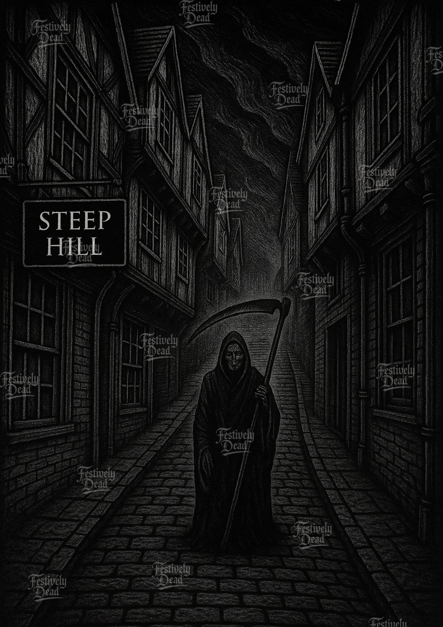 Death’s Summer Holiday Art Print - Steep Hill, Lincoln