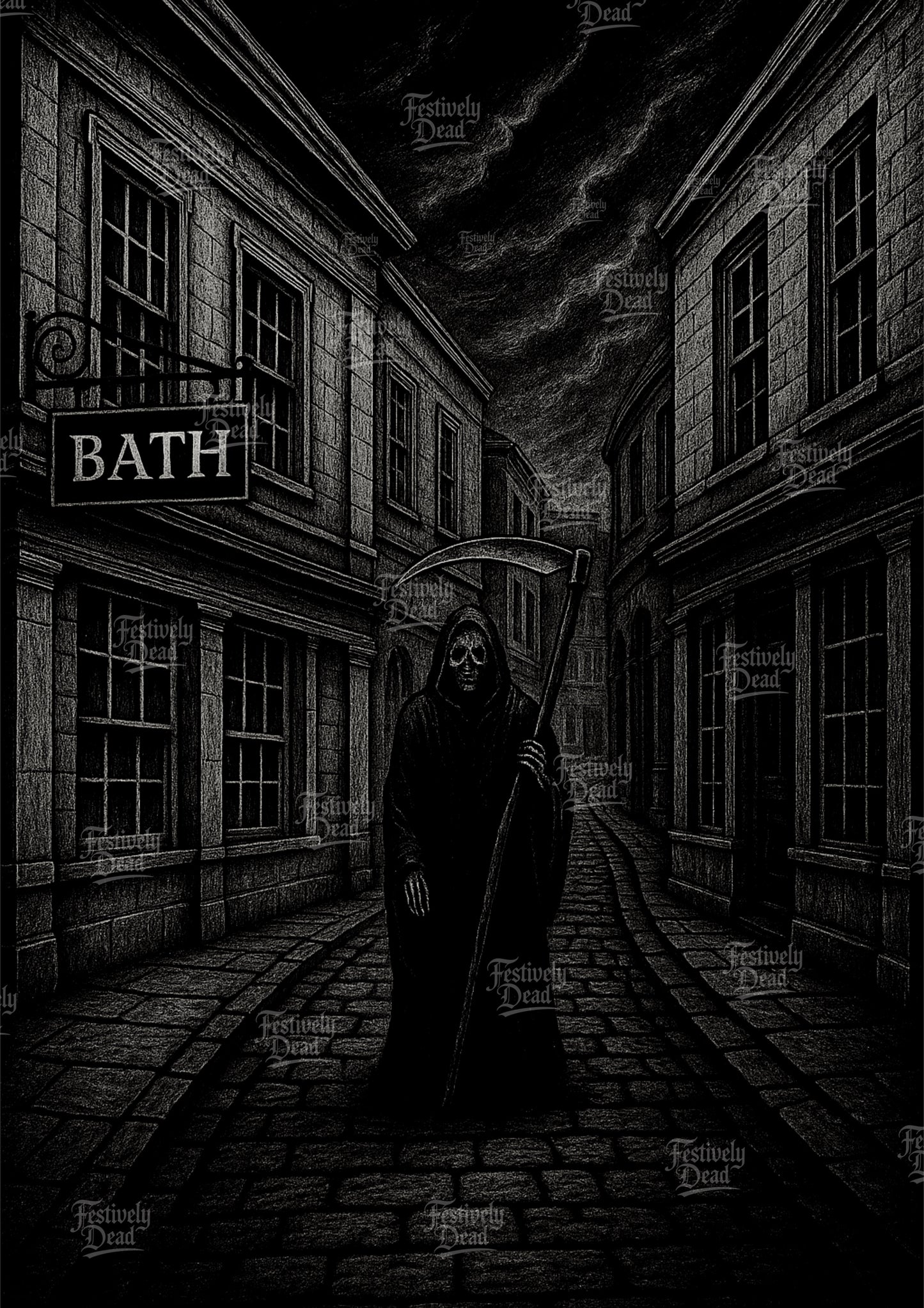 Death’s Summer Holiday Art Print - Bath