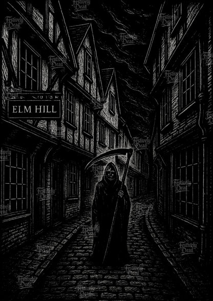 Death’s Summer Holiday Art Print - Elm Hill, Norwich