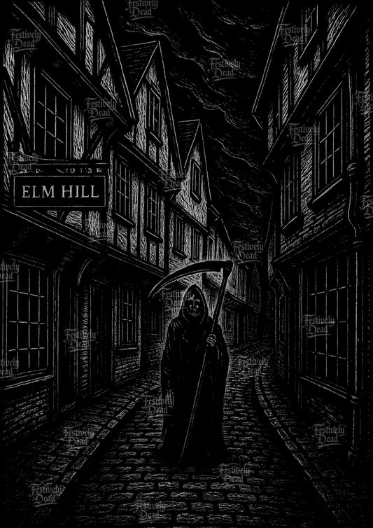 Death’s Summer Holiday Art Print - Elm Hill, Norwich