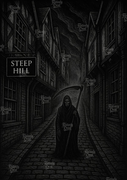 Death’s Summer Holiday Art Print - Steep Hill, Lincoln