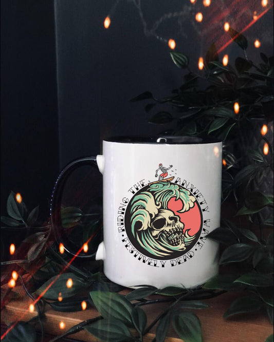 Riding The Anxiety Wave Mug