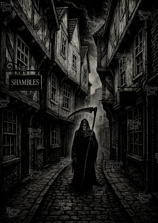 Death’s Summer Holiday Art Print - Shambles Street York