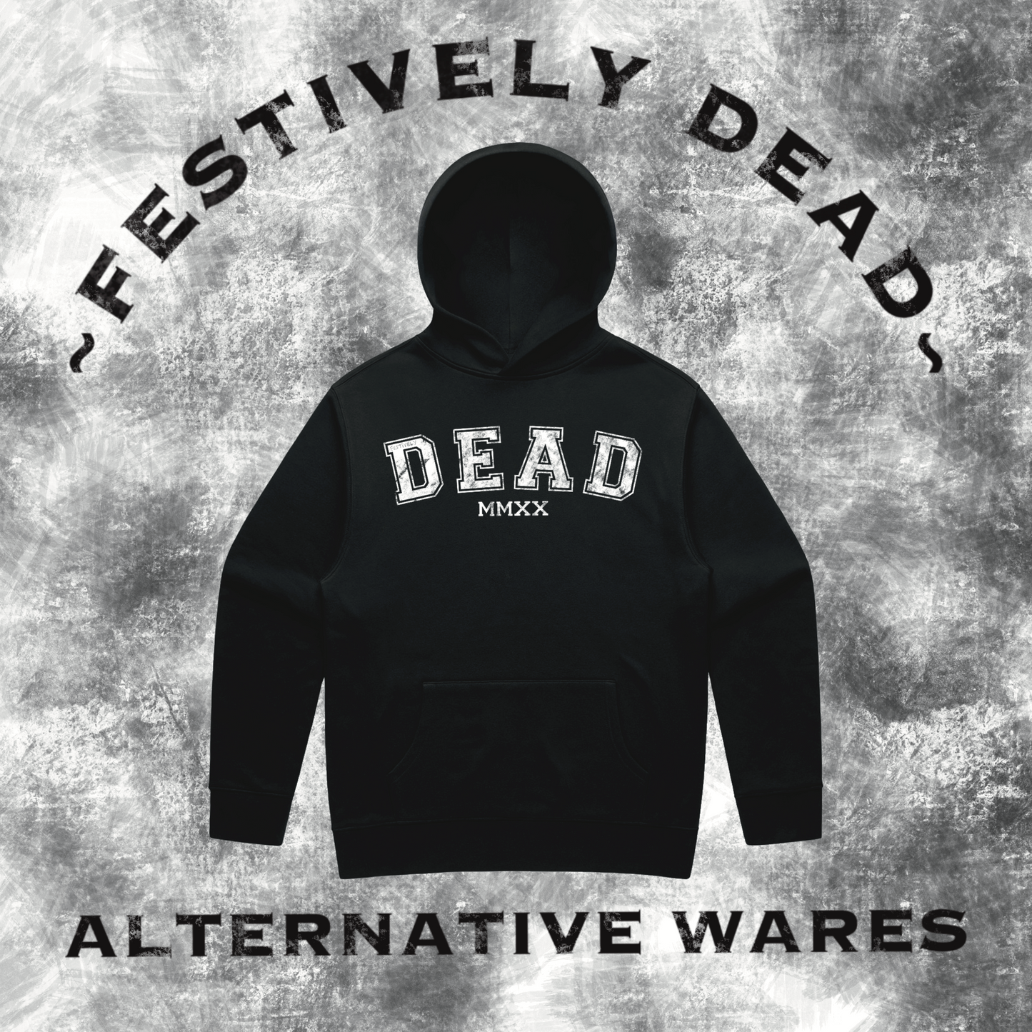 Dead Varsity Font Hoodie
