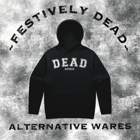 Dead Varsity Font Hoodie